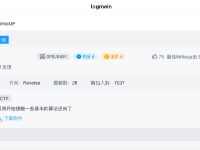【CTF】logmein算法逆向（有坑）